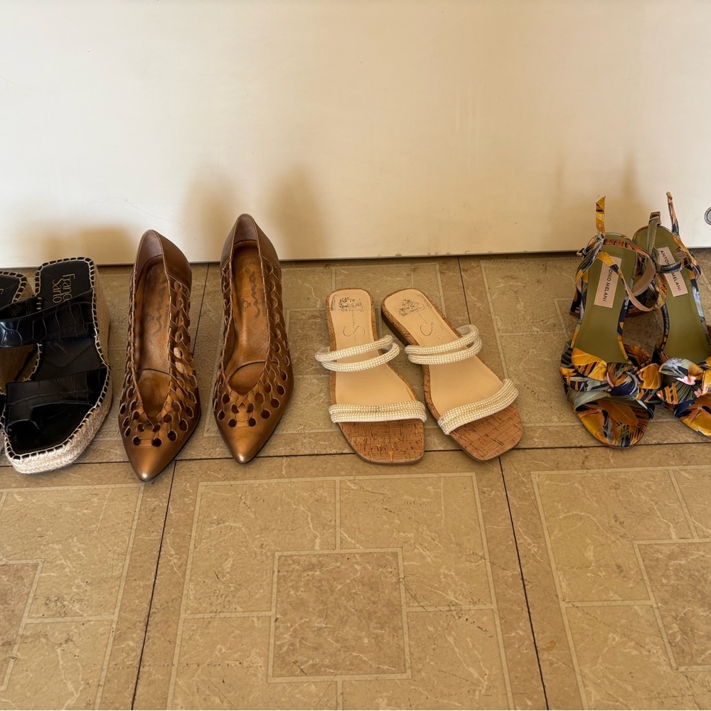 Brown and Cream Women's Sandals different brand